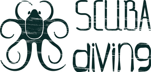 design logo scuba diving vector image