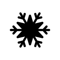 snowflake black icon cartoon snow flake sign vector image