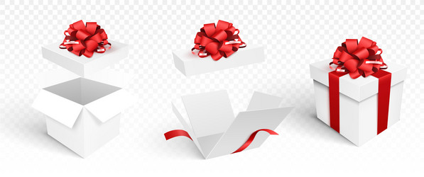 gift boxes template isolated vector image