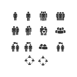 set people icon vector image