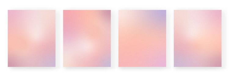 gradient backgrounds set in pastel colors vector image