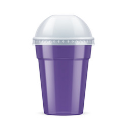 plastic cup vector image