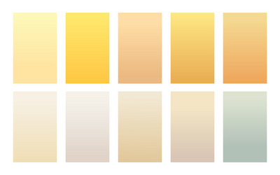 Set gradient backgrounds sand color palette vector