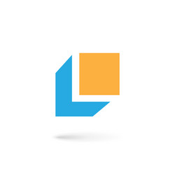 letter l cube logo icon design template elements vector image