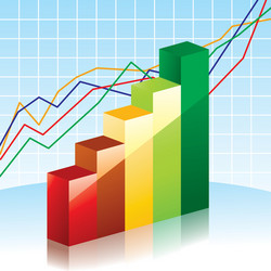 bar charts vector image