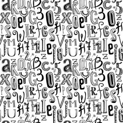 seamless alphabet black vector image