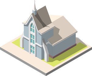 isometric christian church building vector image