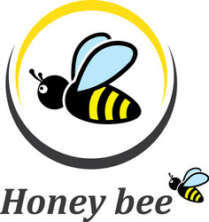 honey bee logo template icon vector image