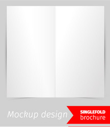 Single fold brochure mockup design vector