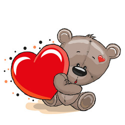 bear with heart vector image