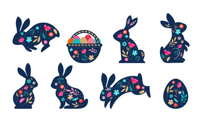 happy easter decorated card banner vector image