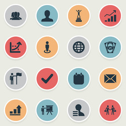 Set of simple solution icons vector