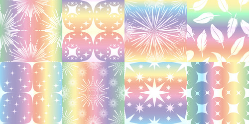 holographic metalized patterns vector image