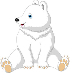 cute polar bear cartoon concept vector image