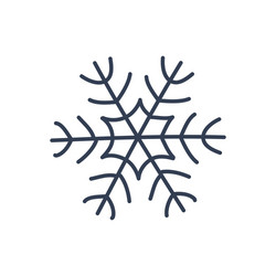 snowflake icon black silhouette snow flake sign vector image