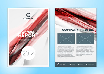 annual report brochure flyer design template cover vector image