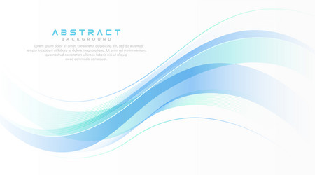 abstract green and bright blue gradient wave vector image