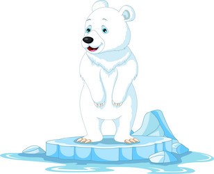 cute polar bear cartoon concept vector image