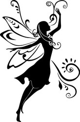 fairy silhouette vector image