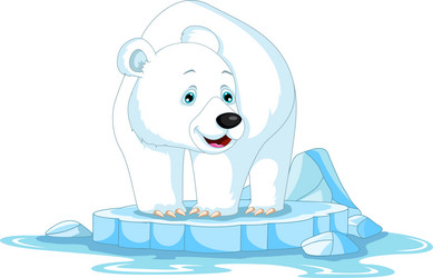 cute polar bear cartoon concept vector image