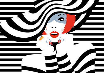 fashion woman in style pop art vector image