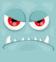 cute monster face vector image