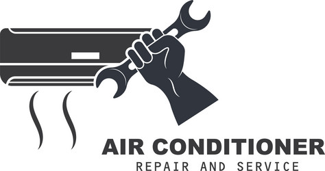 Airconditioner repair and service icon design vector