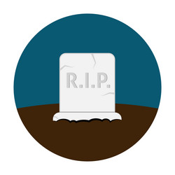 grave flat icon vector image