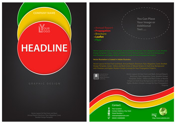 Flyer template with colored circles vector