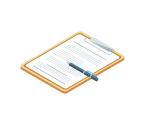 clipboard and pen vector image