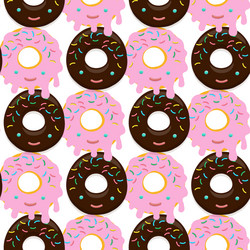 Seamless pattern donuts vector