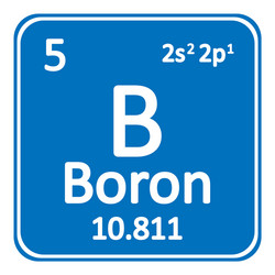 periodic table element boron icon vector image