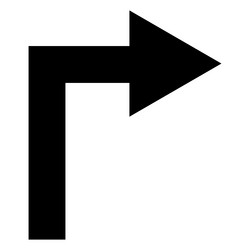 right ahead arrow vector image