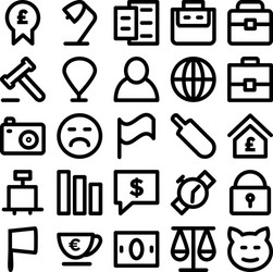 trade icons 3 vector image