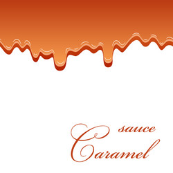 caramel sauce seamless pattern 3d drop vector image