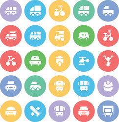 transport bold icons 1 vector image