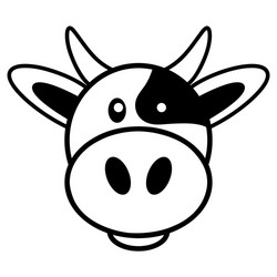 simple cartoon of a cute cow vector image