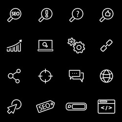 line seo icon set vector image