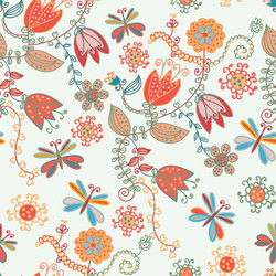 floral seamless pattern vector image