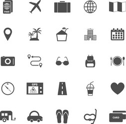 trip icons on white background vector image