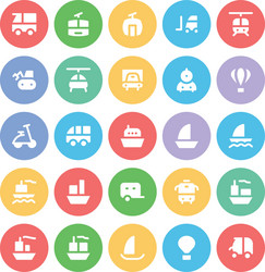 Transport bold icons 3 vector