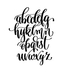 hand lettering alphabet design black ink vector image