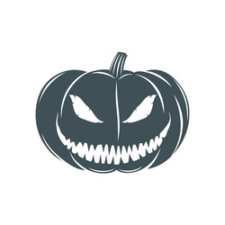 halloween pumpkin isolated on white background vector image