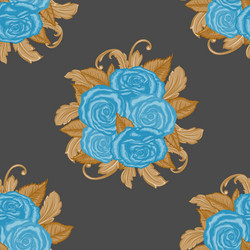 seamless pattern with roses vector image