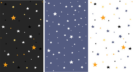 Seamless star pattern set vector