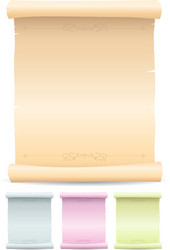 parchment scroll set vector image