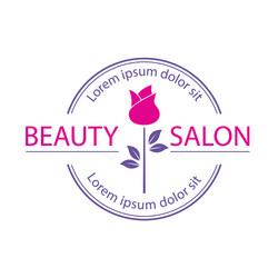 logo template label or badge for beauty vector image