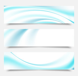 blue waves and lines on a white backgroundset vector image