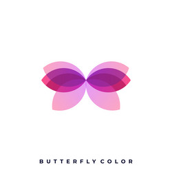 butterfly full color template vector image