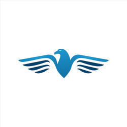 blue hawk falcon eagle logo design icon template vector image